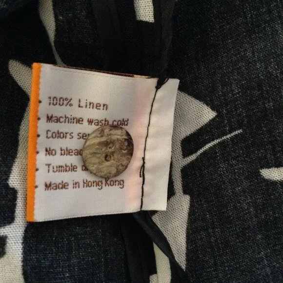 VTG Fridaze "S" Redefined Linen Button Up, Boxy, Quiet Lux Blouse, Chic Bohemian - Picture 4 of 4